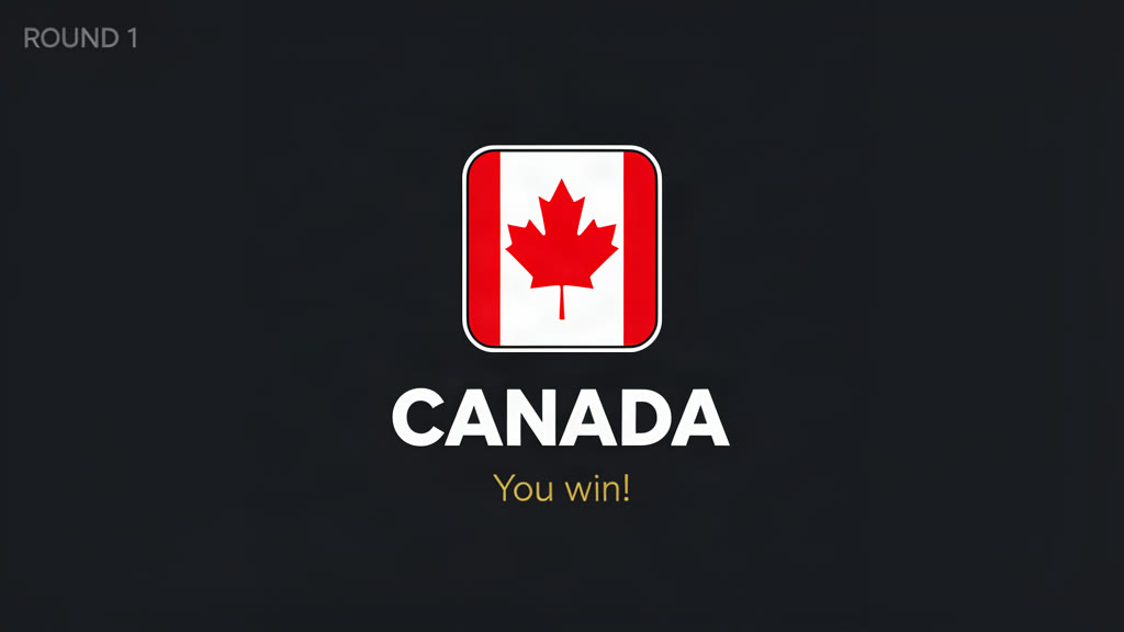 The reveal screen showing the answer for the round